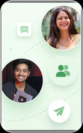 Creators connected through Influish chat and share actions
