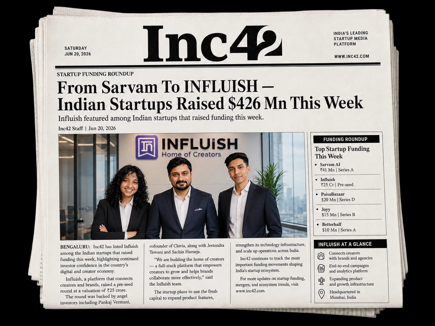 INFLUISH raises pre-seed funding at Rs 25 Cr valuation — Entrackr